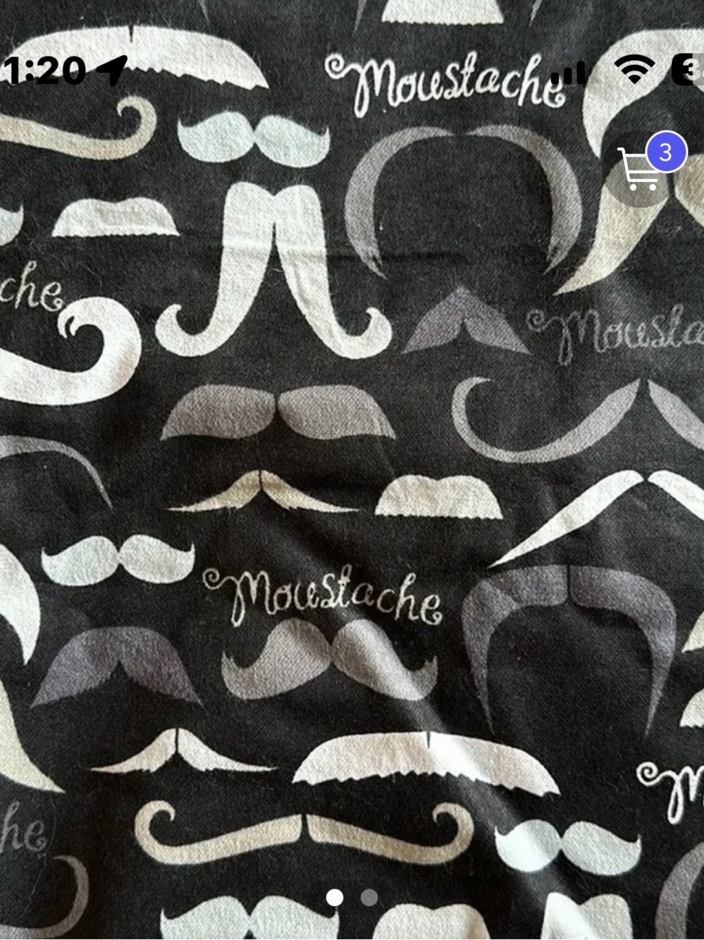 Black Moustache Pattern Cotton Fabric Joann’s